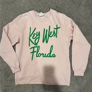 Pacific & Co Pink Key West Florida Oversized Sweatshirt